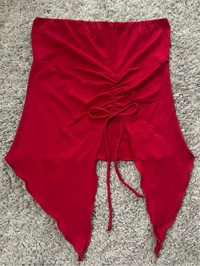 Y2K Asymmetrical Just Polly Tube Top